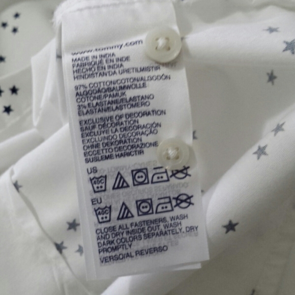 Tommy Hilfiger Button Down Shirt with Stars Detail - Picture 7 of 7
